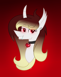 Size: 1405x1769 | Tagged: safe, artist:darbypop1, derpibooru import, oc, oc:destiny blood, pony, undead, unicorn, vampire, vampony, bust, female, mare, portrait, solo