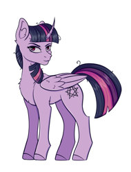 Size: 1367x1800 | Tagged: safe, artist:silverst, derpibooru import, mean twilight sparkle, alicorn, pony, the mean 6, alternate cutie mark, female, full body, mare, pentagram, simple background, solo, white background