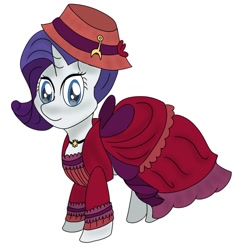 Size: 1200x1200 | Tagged: safe, artist:nine the divine, derpibooru import, merry, rarity, pony, unicorn, a hearth's warming tail, clothes, dress, solo