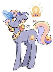 Size: 400x544 | Tagged: safe, artist:gallantserver, derpibooru import, oc, oc:solarite, unicorn, female, magic, magical lesbian spawn, mare, offspring, parent:princess celestia, parent:rarity, parents:rarilestia, simple background, solo, transparent background