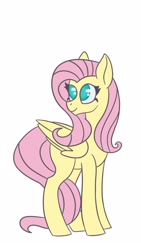 Size: 899x1599 | Tagged: safe, artist:starlight-j, derpibooru import, fluttershy, pegasus, pony, colored, flat colors, smiling, solo