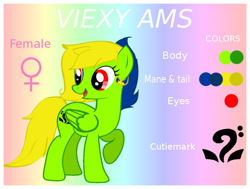 Size: 824x624 | Tagged: safe, artist:amgiwolf, derpibooru import, oc, oc only, oc:viexy ams, pegasus, pony, eyelashes, female, looking back, mare, pegasus oc, raised hoof, reference sheet, solo, wings