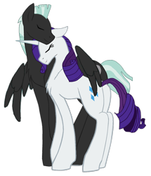 Size: 1148x1334 | Tagged: safe, artist:mlp-headstrong, derpibooru import, rarity, thunderlane, pony, unicorn, female, male, rarilane, shipping, simple background, straight, transparent background