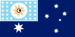 Size: 1200x600 | Tagged: safe, derpibooru import, princess celestia, princess luna, australia, australian flag, cutie mark, equestrian flag, flag, moon, no pony, sun