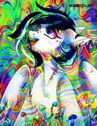 Size: 2300x3000 | Tagged: safe, artist:serodart, derpibooru import, oc, commission, mushroom, psychedelic