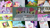 Size: 1986x1117 | Tagged: safe, derpibooru import, edit, edited screencap, editor:quoterific, screencap, apple bloom, diamond tiara, princess celestia, rainbow dash, rarity, scootaloo, snails, snips, sweetie belle, twilight sparkle, alicorn, pegasus, pony, unicorn, ponyville confidential, baby, baby apple bloom, cake, cakelestia, cutie mark crusaders, food, gabby gums, paper boat, printing press, rain, younger