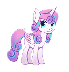 Size: 1024x1062 | Tagged: safe, artist:nnaly, derpibooru import, princess flurry heart, alicorn, pony, female, filly, older, older flurry heart, simple background, solo, sparkly eyes, transparent background