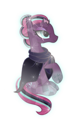 Size: 4646x8050 | Tagged: safe, artist:lincolnbrewsterfan, derpibooru exclusive, derpibooru import, fizzlepop berrytwist, tempest shadow, crystal pony, pony, unicorn, my little pony: the movie, absurd resolution, alternate hairstyle, broken horn, clothes, crystallized, crystallized pony, female, hoof designs, horn, inkscape, looking forward, mare, movie show style, rainbow power, rainbow power-ified, raised hoof, scar, scarf, showified, simple background, smiling, storm king's emblem, transparent background, vector