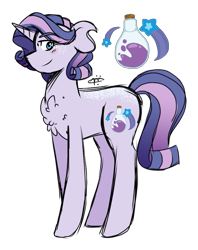 Size: 937x1184 | Tagged: safe, artist:gallantserver, derpibooru import, oc, oc:glitter glitz, pony, unicorn, female, magical lesbian spawn, mare, offspring, parent:starlight glimmer, parent:trixie, parents:startrix, simple background, solo, transparent background