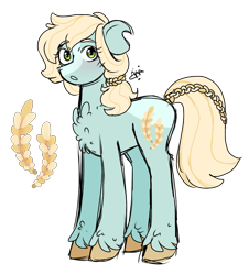 Size: 1013x1120 | Tagged: safe, artist:gallantserver, derpibooru import, oc, oc:goldenrod, earth pony, pony, female, mare, offspring, parent:fluttershy, parent:rockhoof, parents:rockshy, simple background, solo, transparent background