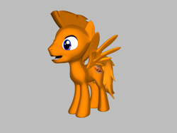 Size: 2000x1500 | Tagged: safe, artist:taionafan369, derpibooru import, oc, oc:xtreme, fish, pegasus, pony, pony creator, 3d, 3d pony creator, finn and friends, flavor blasted, food, goldfish, goldfish crackers, male, mohawk, pegasus oc, ponified, ponylumen, simple background, solo, transparent background, wings, xtreme