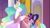 Size: 1920x1080 | Tagged: safe, derpibooru import, screencap, princess celestia, twilight sparkle, twilight sparkle (alicorn), alicorn, pony, make new friends but keep discord, clothes, crown, cute, cutelestia, dress, duo, duo female, eyes closed, female, gala dress, mare, raised hoof, smiling