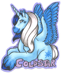 Size: 434x505 | Tagged: safe, artist:hollyann, derpibooru import, oc, oc only, oc:cold star, alicorn, pony, alicorn oc, horn, simple background, traditional art, two toned wings, unshorn fetlocks, white background, wings