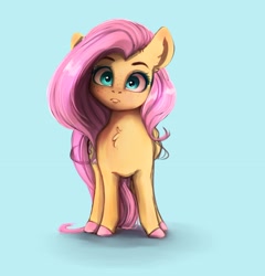 Size: 2467x2573 | Tagged: safe, artist:miokomata, derpibooru import, fluttershy, pegasus, pony, cute, female, freckles, head tilt, looking at you, mare, shyabetes, simple background, solo