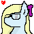 Size: 50x50 | Tagged: safe, artist:amgiwolf, derpibooru import, oc, oc only, earth pony, pony, animated, base used, blinking, bow, bust, earth pony oc, gif, glasses, hair bow, heart, pixel art, simple background, solo, transparent background