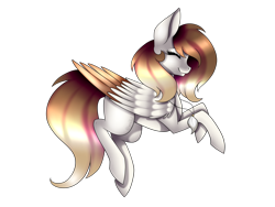 Size: 1600x1200 | Tagged: safe, artist:minelvi, derpibooru import, oc, oc only, pegasus, pony, eyelashes, eyes closed, jewelry, necklace, pegasus oc, simple background, solo, transparent background, two toned wings, wings