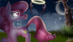 Size: 1248x713 | Tagged: safe, artist:guruyunus17, derpibooru import, oc, oc:annisa trihapsari, earth pony, pony, crying, death, female, goodbye, lil miss aelita, mare, night, november, sad, solo