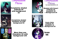 Size: 2160x1350 | Tagged: safe, artist:rxndxm.artist, derpibooru import, flitter, fluttershy, king sombra, rainbow dash, oc, oc:shooting star, oc:wooden toaster, anthro, pegasus, pony, unicorn, wolf, fanfic:rainbow factory, advertisement, anthro with ponies, armor, black sclera, black tears, blood, bust, cellphone, choker, commission info, eyelashes, fanfic art, female, flying, good king sombra, grin, helmet, horn, jewelry, looking back, lying down, male, mare, necklace, outdoors, phone, prone, raised hoof, shadow, smartphone, smiling, sombra eyes, stallion, tree, unicorn oc