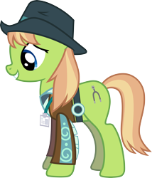 Size: 4000x4680 | Tagged: safe, artist:jeatz-axl, derpibooru import, yuma spurs, earth pony, pony, absurd resolution, appleloosa resident, clothes, female, hat, jacket, mare, simple background, solo, transparent background, vector