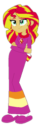 Size: 177x544 | Tagged: safe, alternate version, artist:cartoonmasterv3, derpibooru import, sunset shimmer, human, equestria girls, rainbow rocks, alternate design, alternate universe, clothes, humanized, long dress, long skirt, nightgown, pajamas, skirt, solo