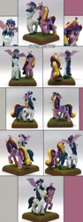 Size: 2549x6744 | Tagged: safe, artist:ubrosis, derpibooru import, princess cadance, princess flurry heart, shining armor, alicorn, pony, unicorn, craft, family, female, filly, male, mare, photo, sculpture, shiningcadance, shipping, stallion, straight