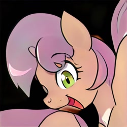 Size: 1024x1024 | Tagged: safe, artist:thisponydoesnotexist, derpibooru import, pony, eyebrows visible through hair, machine learning abomination, neural network, one eye closed, open mouth