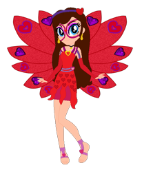 Size: 601x678 | Tagged: safe, artist:cookiechans2, artist:user15432, derpibooru import, human, equestria girls, arcanix, barefoot, barely eqg related, base used, clothes, crossover, ear piercing, earring, equestria girls style, equestria girls-ified, eyeshadow, fairy, fairy wings, fairyized, feet, fingerless gloves, gloves, headband, jewelry, makeup, nintendo, pauline, piercing, rainbow s.r.l, red wings, simple background, solo, super mario bros., transparent background, wings, winx, winx club, winxified