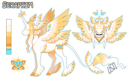 Size: 1280x800 | Tagged: safe, artist:lastnight-light, derpibooru import, oc, oc:seraphim, seraph, male, multiple wings, simple background, solo, tail feathers, transparent background, wing ears, winged hooves