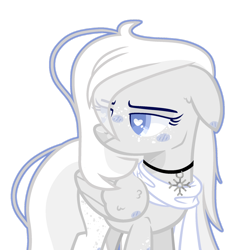 Size: 1280x1337 | Tagged: safe, artist:ocelly, derpibooru import, oc, oc:snowflake, pegasus, pony, female, floppy ears, mare, simple background, solo, transparent background