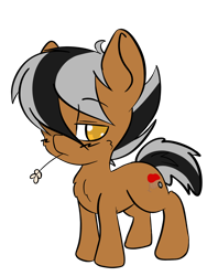 Size: 1536x2048 | Tagged: safe, artist:larrykitty, derpibooru import, oc, oc only, oc:grash, earth pony, pony, colt, male, simple background