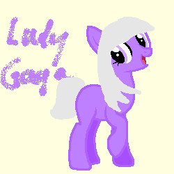 Size: 250x250 | Tagged: safe, artist:ethanakc, derpibooru import, earth pony, pony, base used, lady gaga, ponified, ponified celebrity, solo