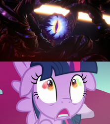 Size: 1920x2160 | Tagged: safe, derpibooru import, twilight sparkle, twilight sparkle (alicorn), alicorn, season 9, the ending of the end, crossover, dharkon, floppy ears, nintendo, shrunken pupils, super smash bros., super smash bros. ultimate, terrified, world of light