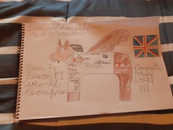 Size: 4128x3096 | Tagged: safe, derpibooru import, alicorn, pony, formula 1, great britain, lewis hamilton, lh44, solo, traditional art, united kingdom