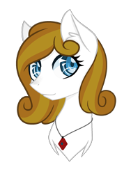 Size: 1280x1700 | Tagged: safe, artist:riariirii2, derpibooru import, oc, oc only, earth pony, pony, bust, earth pony oc, eyelashes, jewelry, necklace, simple background, solo, transparent background