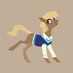 Size: 2160x2160 | Tagged: safe, artist:weird--fish, derpibooru import, oc, oc only, earth pony, pony, clothes, condensed milk, ponified, simple background, solo, sweater