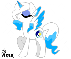 Size: 1024x845 | Tagged: safe, artist:amgiwolf, derpibooru import, oc, oc only, alicorn, pony, alicorn oc, eyes closed, horn, raised hoof, simple background, solo, transparent background, two toned wings, wings