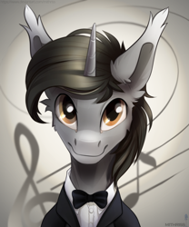 Size: 2500x3000 | Tagged: safe, artist:mithriss, derpibooru import, oc, oc only, oc:darius, pony, unicorn, bust, solo