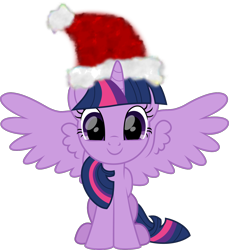 Size: 1406x1536 | Tagged: safe, artist:lincolnbrewsterfan, derpibooru exclusive, derpibooru import, part of a set, twilight sparkle, twilight sparkle (alicorn), alicorn, .svg available, christmas, cute, happy, hat, holiday, inkscape, lincolnbrewsterfan is trying to murder us, lincolnbrewsterfan's christmas ponies, looking at you, santa hat, simple background, sitting, smiling at you, solo, svg, transparent background, twiabetes, vector, weapons-grade cute, winter