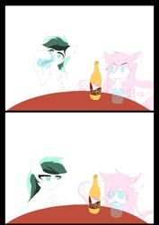 Size: 723x1024 | Tagged: safe, artist:linasnake, derpibooru exclusive, derpibooru import, oc, oc:dreamer skies, lamia, original species, pegasus, pony, snake, snake pony, alcohol, beer, bottle, comic, cyrillic, joke, juice, pegasus oc, pony oc, prank, russian, wings