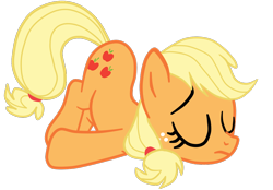 Size: 1106x769 | Tagged: safe, artist:gmaplay, derpibooru import, applejack, earth pony, pony, mmmystery on the friendship express, applebutt, ass, ass up, butt, eyes closed, face down ass up, simple background, solo, transparent background, unconscious