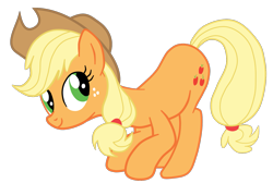 Size: 1611x1080 | Tagged: safe, artist:gmaplay, derpibooru import, applejack, earth pony, pony, applebutt, ass up, butt, plot, simple background, solo, transparent background