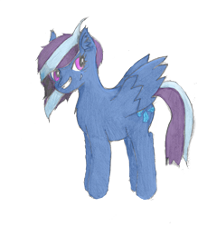 Size: 1992x2272 | Tagged: safe, derpibooru import, oc, pegasus, pony, blue coat, cutie mark, ear fluff, ears, female, looking to side, looking to the right, mare, pegasus oc, pink eyes, simple background, smiling, solo, transparent background, two toned mane, two toned tail, wings