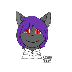 Size: 3000x3000 | Tagged: safe, artist:soupyfox, derpibooru import, oc, oc only, oc:vera, bat pony, pony, bat pony oc, bat wings, bust, commission, grin, looking at you, portrait, simple background, smiling, smiling at you, smirk, solo, transparent background, wings