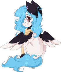 Size: 1662x1980 | Tagged: safe, artist:cinnamontee, derpibooru import, oc, oc:beatz, pegasus, pony, female, mare, simple background, solo, transparent background, two toned wings, wings