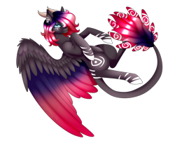Size: 2100x1800 | Tagged: safe, artist:minelvi, derpibooru import, oc, oc only, dracony, dragon, hybrid, pony, horns, leonine tail, simple background, solo, transparent background, wings
