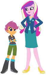 Size: 390x636 | Tagged: safe, artist:hubfanlover678, derpibooru import, dean cadance, princess cadance, scootaloo, equestria girls