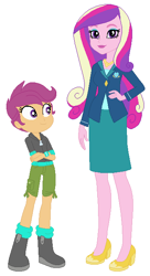 Size: 356x654 | Tagged: safe, artist:hubfanlover678, derpibooru import, dean cadance, princess cadance, scootaloo, equestria girls