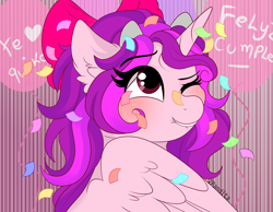 Size: 4981x3862 | Tagged: safe, artist:2pandita, derpibooru import, oc, alicorn, pony, bow, female, hair bow, mare, solo