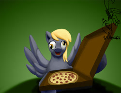 Size: 1280x989 | Tagged: safe, artist:warskunk, derpibooru import, derpy hooves, food, pizza, pizza box