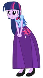 Size: 1024x1853 | Tagged: safe, alternate version, artist:cartoonmasterv3, derpibooru import, twilight sparkle, twilight sparkle (alicorn), alicorn, human, equestria girls, alternate design, alternate universe, clothes, humanized, long skirt, skirt, solo, vector